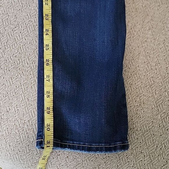 American Eagle Dark Wash Super Stretch Skinny Jeans - Size  12 Long - Picture 10 of 11